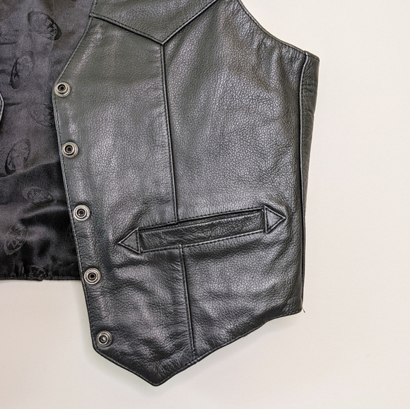 Vintage Z1R Pebbled Leather Moto Vest - Picture 7 of 9